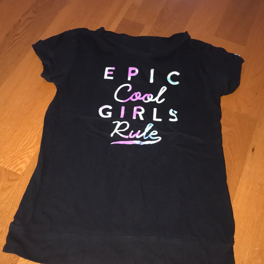 Black kids tops, soft